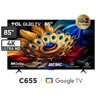 Televisor Tcl 85" Google Tv 85C655 Qled 4k Ultra Hd Smart Tv